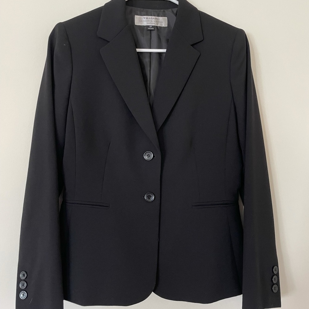 Tahari Black Blazer Petite